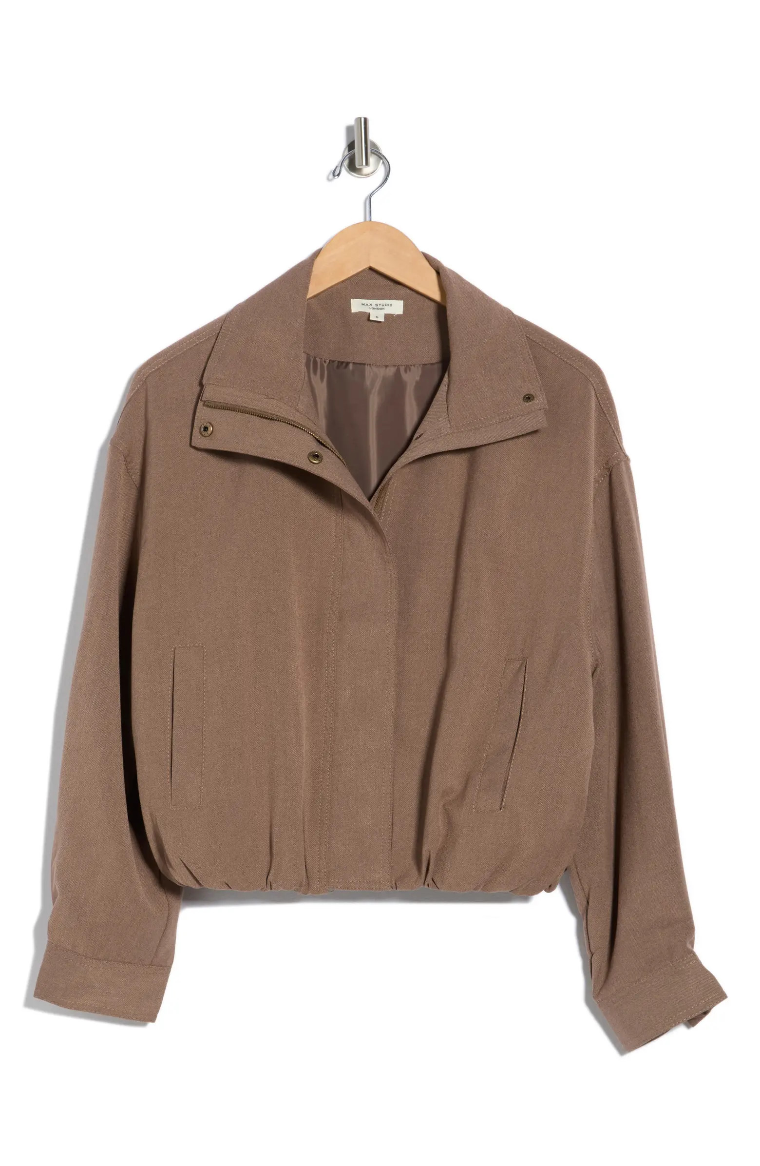 Bubble Hem Crop Bomber Jacket | Nordstrom Rack