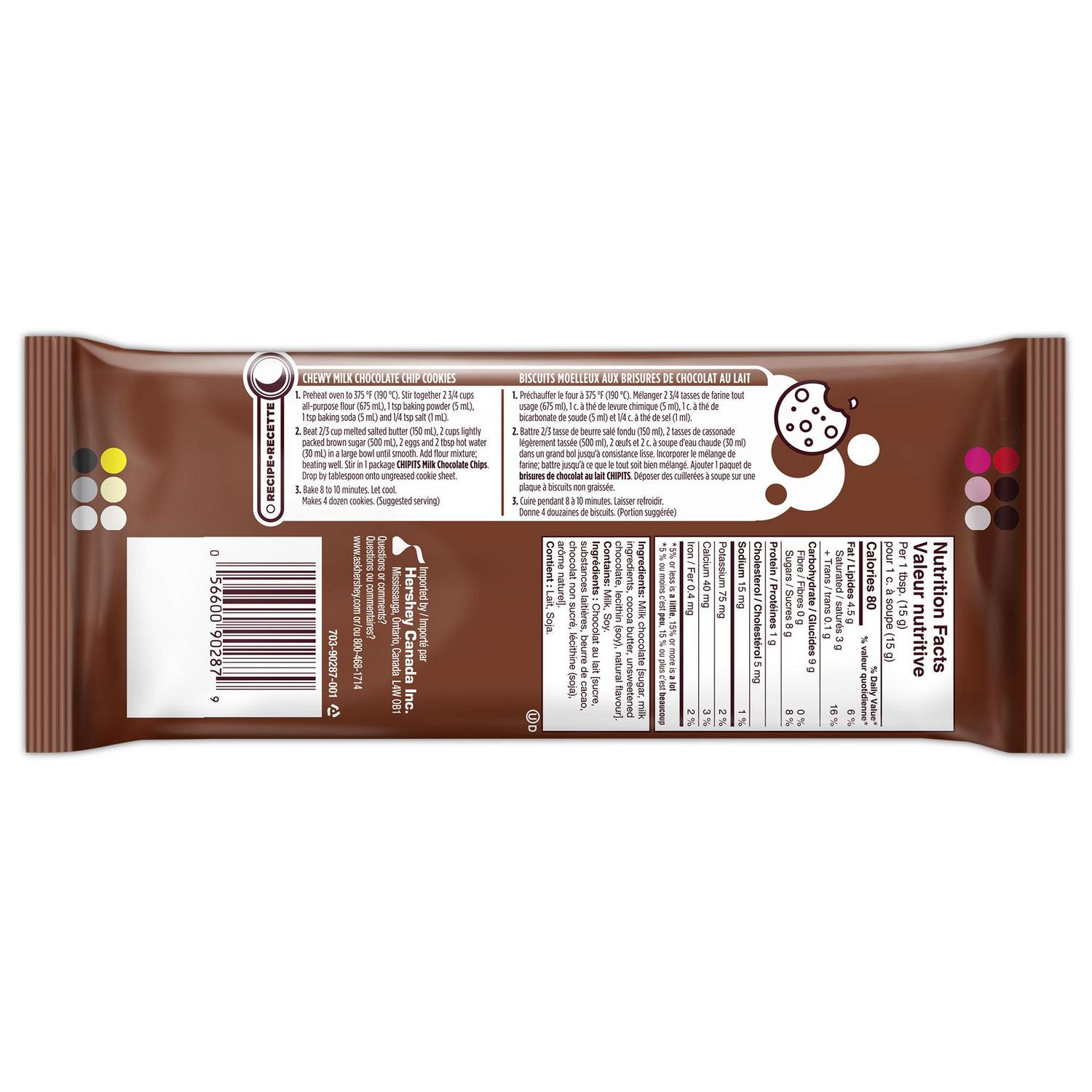 HERSHEY'S CHIPITS Milk Chocolate Chips, 250g - Walmart.ca | Walmart (CA)