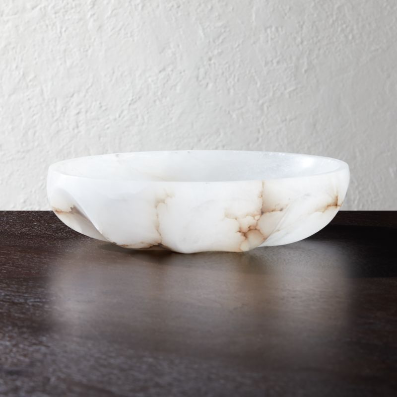 Oyster Alabaster Catchall + Reviews | CB2 | CB2
