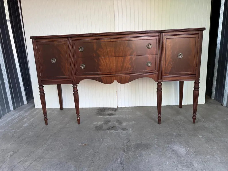 Lacquered \u2026 Antique  Victorian Flame Mahogany Buffet / sideboard | Etsy (Global)
