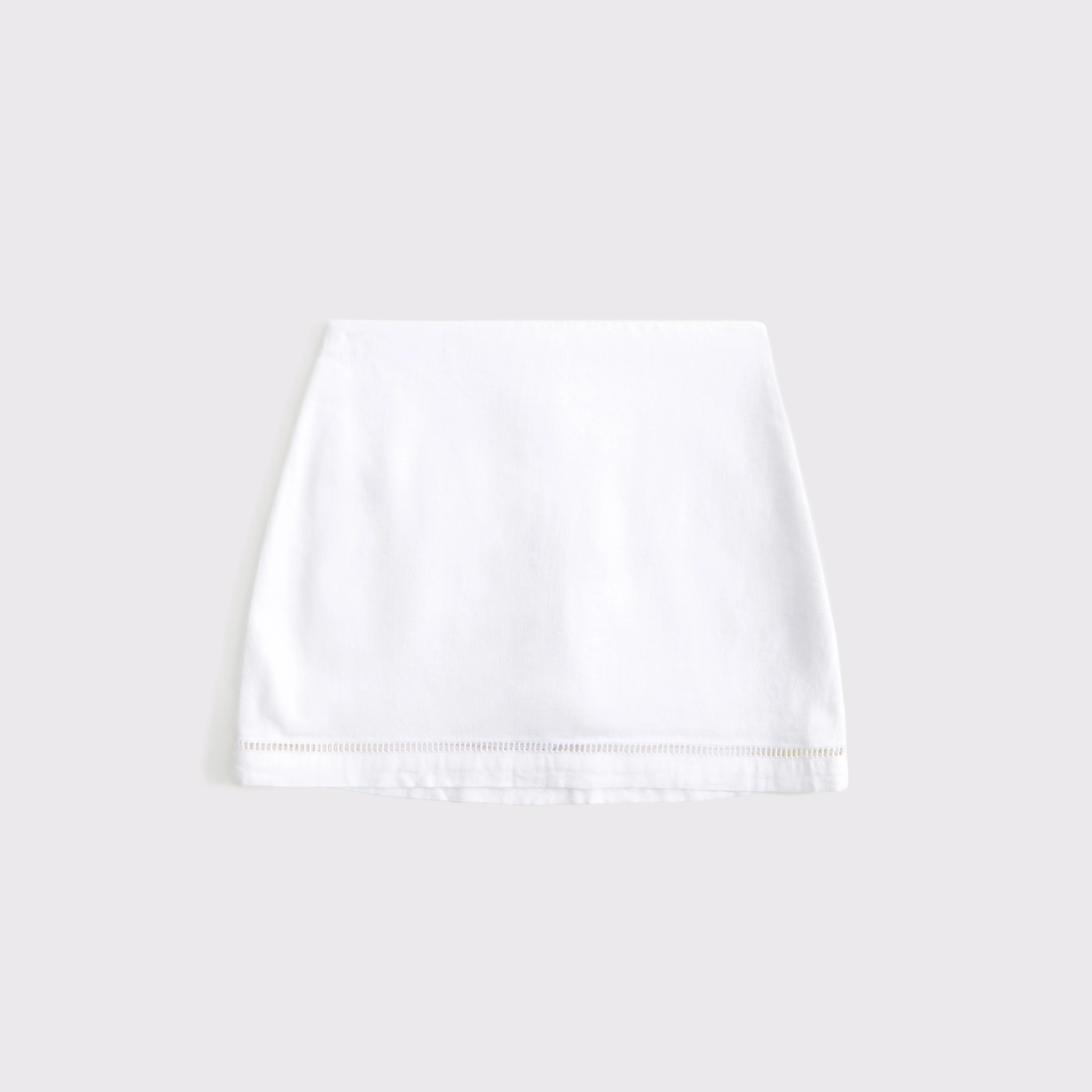 The A&F Scarlett Linen-Blend Mini Skort | Abercrombie & Fitch (US)