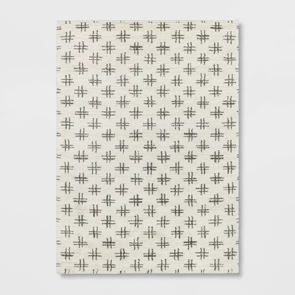 Stafford Hashtag Area Rug Ivory - Threshold™ | Target
