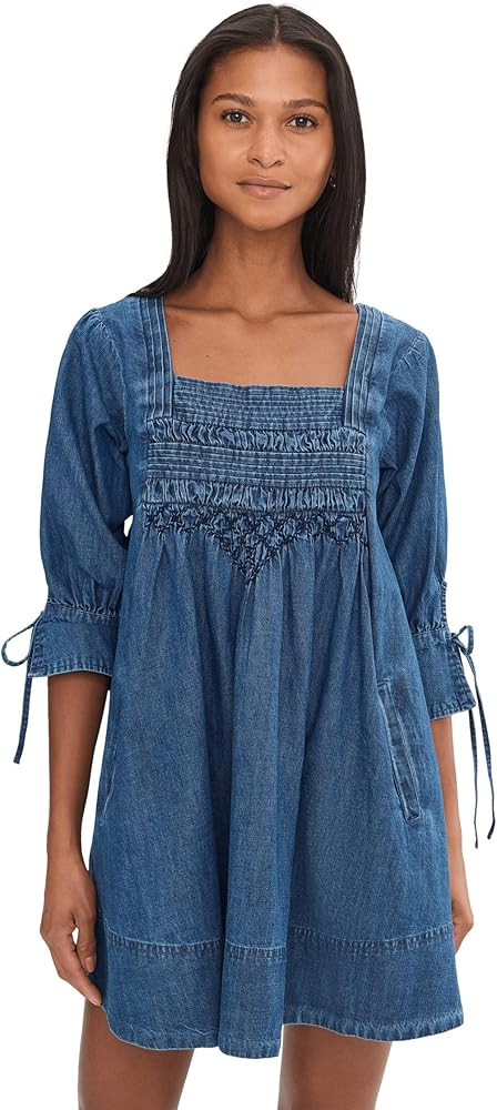Free People Women's Sonora Denim Mini Dress | Amazon (US)