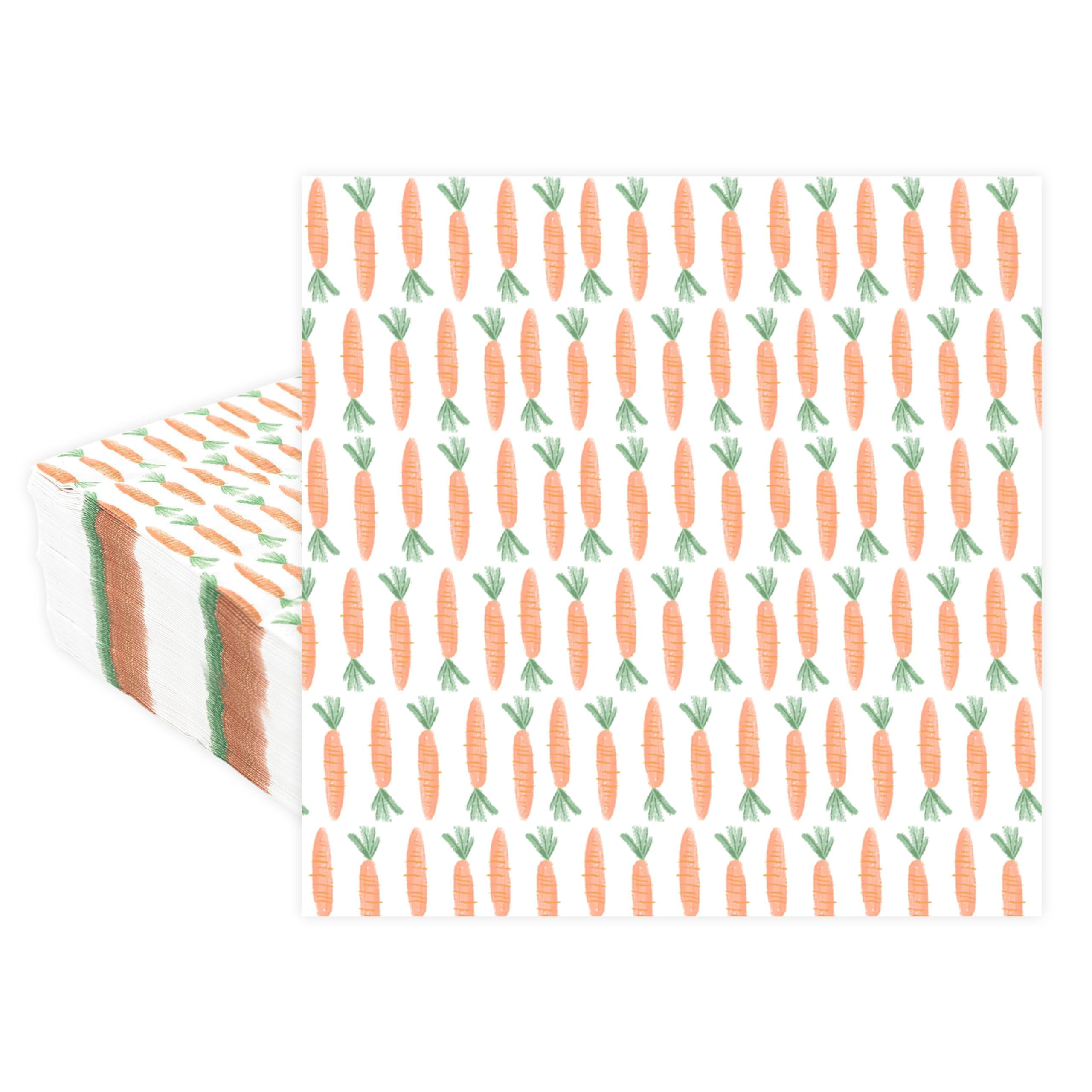 Cheerland Easter Napkin Disposable Carrot Napkins Decorations for Easter Cocktail Napkin Paper Bu... | Amazon (US)
