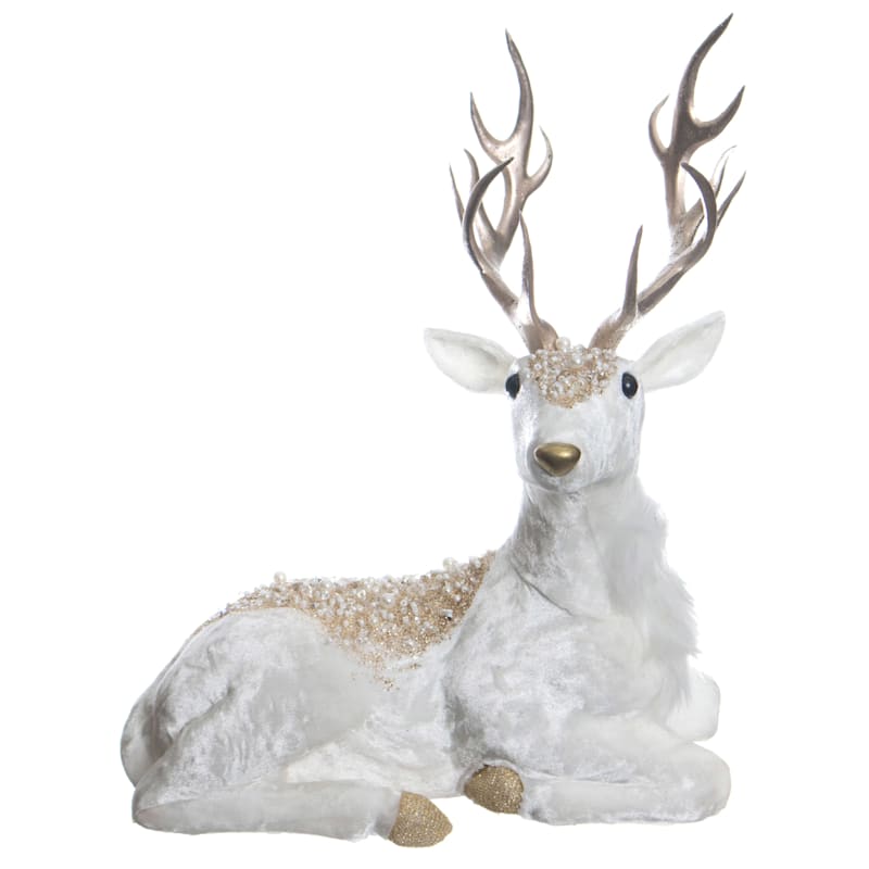 Providence




Gold White & Gold Velvet Sitting Reindeer, 9.5"







	
		
			
			
				
					Writ... | At Home