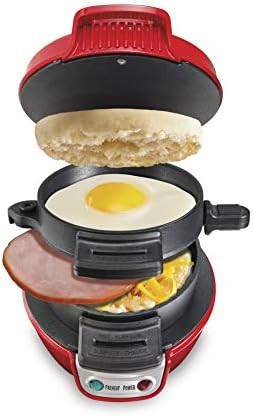 Hamilton Beach Breakfast Sandwich Maker with Egg Cooker Ring, Customize Ingredients, Perfect for ... | Amazon (US)