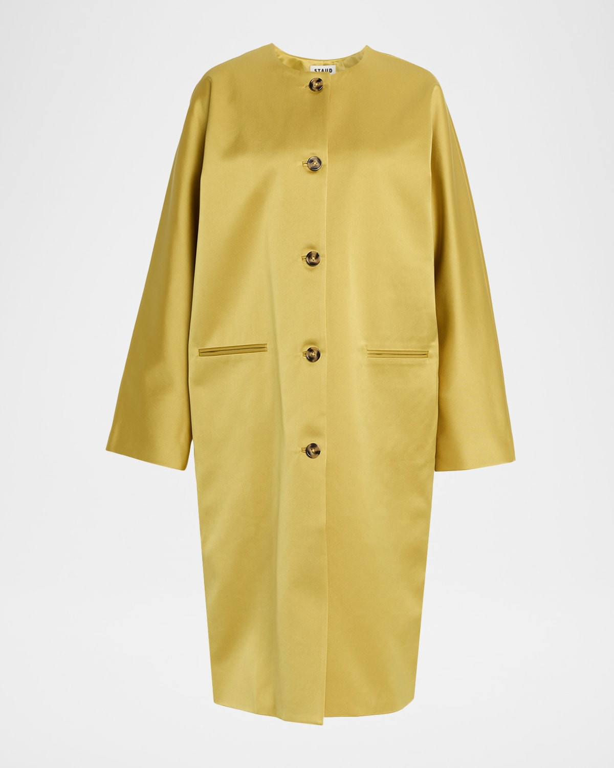 Liz Duchess Satin Overcoat | Neiman Marcus