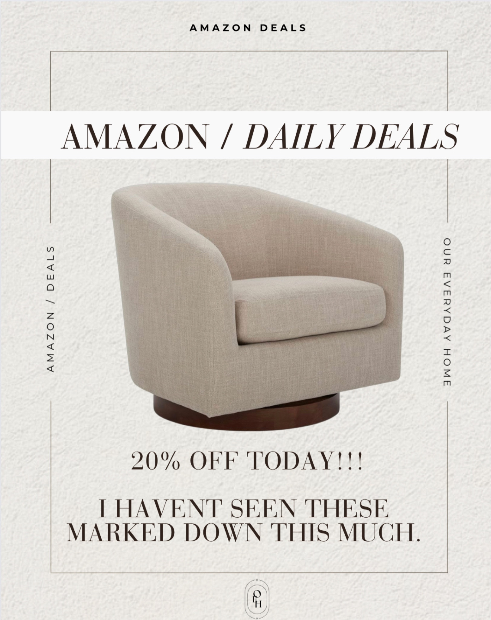 Amazon home daily deal on this barrel swivel chair! 

Home decor, accent chair 

#LTKhome #LTKGiftGuide #LTKsalealert
