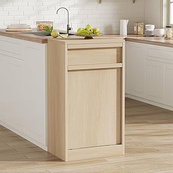 GarveeHome Tilt Out Trash Cabinet, Modern Trash Cabinet with 10 Gallon Storage, Hidden Freestandi... | Amazon (US)