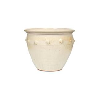 Paddock Home & Garden 11.5 in. Hobnail Matte White Clay Pot 527359 - The Home Depot | The Home Depot