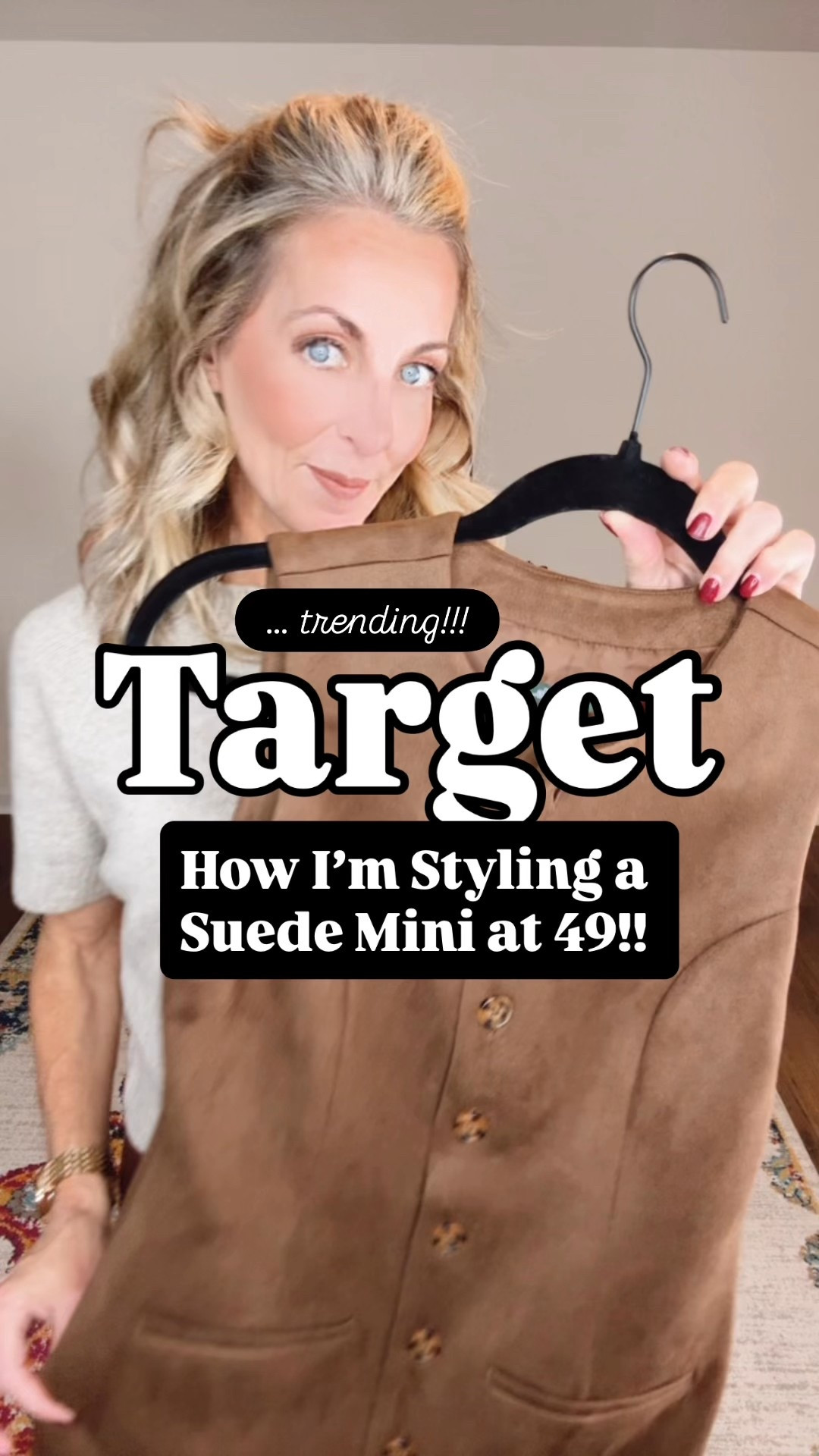 At 49, I’m proving that style has no age limit—and this suede mini dress under $35 is the perfect example. Styled all the ways for you to see this dress is ageless and timeless. Comment target to grab all of these links sent right to YOU! 

This faux suede A-line dress from Wild Fable is a full-length button-front dress with just a touch of stretch, a round neckline, and fully functioning buttons. Wear it on its own with tall boots or layer it over blouses, turtlenecks, or fun statement tops—the possibilities are endless.

I’m wearing a size small (you can size up for extra length). Truly the perfect dress for a date night, girls’ night, or any fall event—all for under $35!

#LTKOver40 #LTKFindsUnder50 #LTKStyleTip