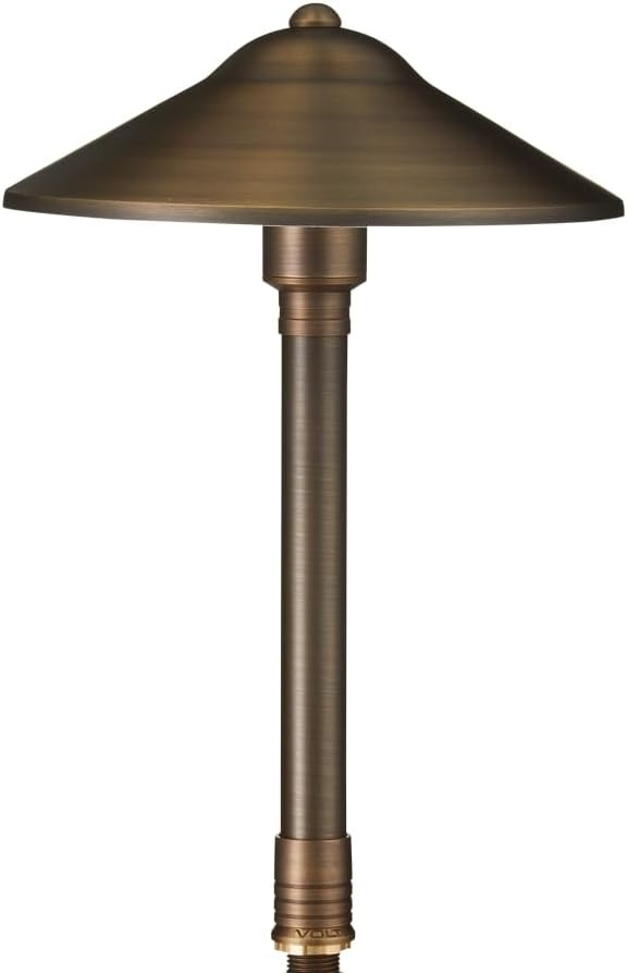 VOLT Max Spread 12V Solid Brass Mini Path Light (15" Tall, 9" Shade) for Low Voltage Landscape Li... | Amazon (US)