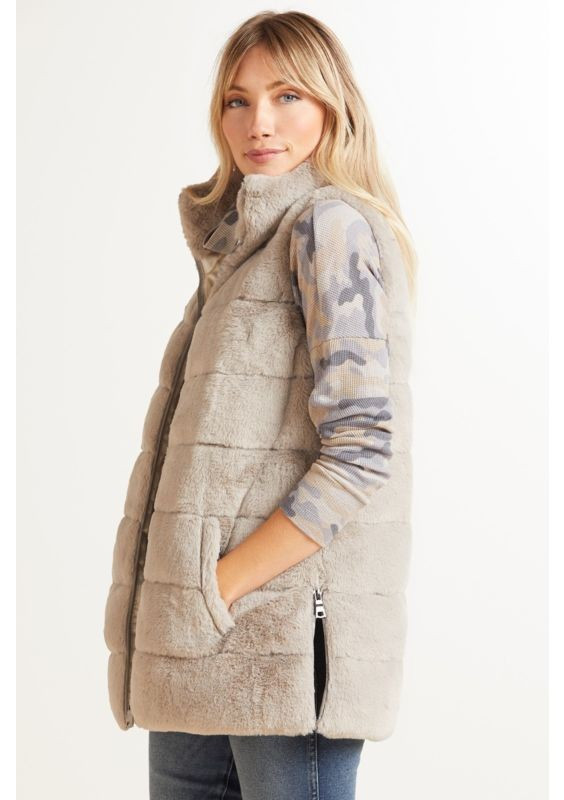 EVEREVE Serena Faux Fur Tunic Vest | EVEREVE | Evereve