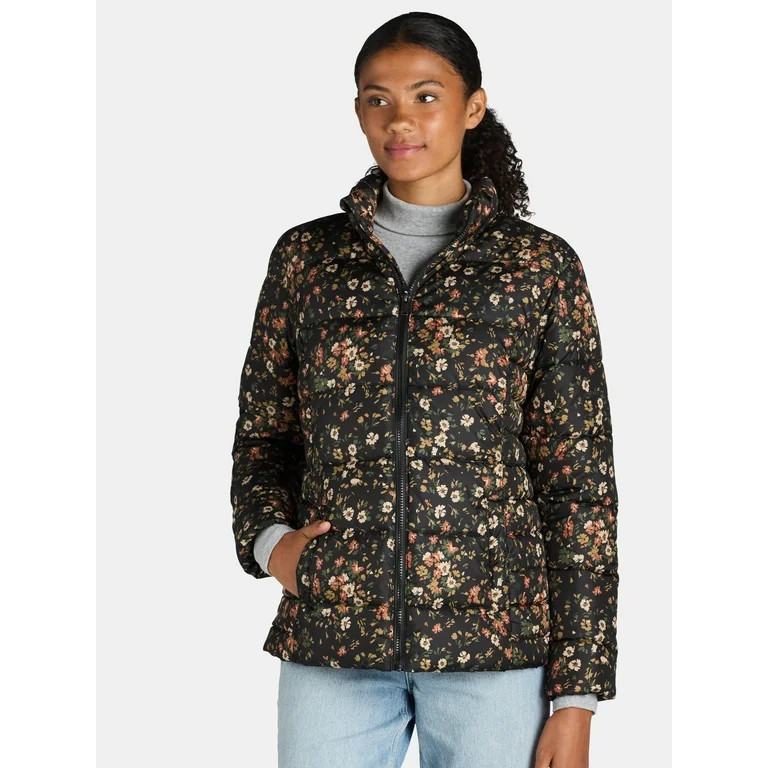 Time and Tru Women's and Women's Plus Puffer Jacket, Sizes XS-3X - Walmart.com | Walmart (US)