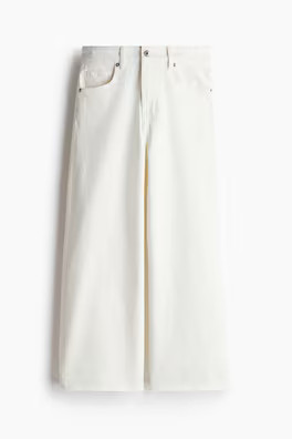 Wide High Jeans - Cream - Ladies | H&M US | H&M (US + CA)