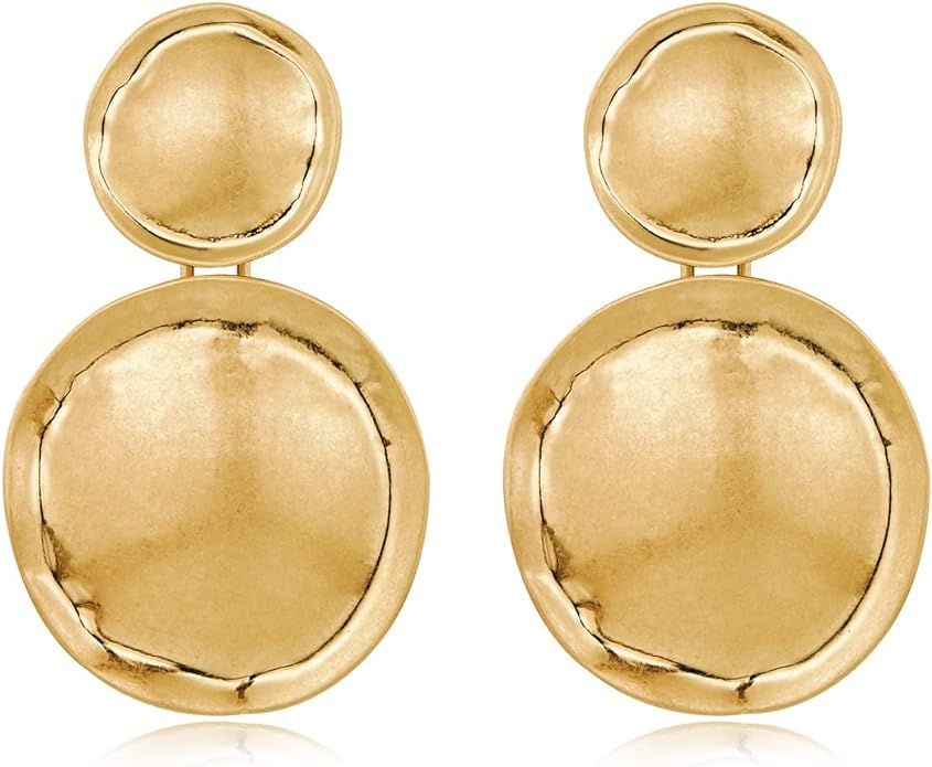 MUYAN Fashion Statement Disc Dangle Earrings for Women Vintage Gold Silver Earrings Round Disc Dr... | Amazon (US)
