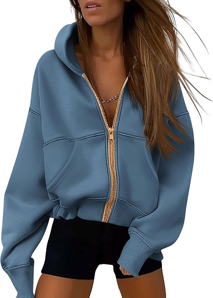 PRETTYGARDEN Hoodies for Women Sweatshirt Zip Up Hoodie Fall Fashion 2026 Trendy Long Sleeve Jack... | Amazon (US)