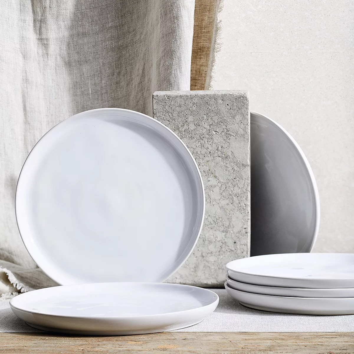 Portobello White Dinner Plate – Set of 6 | The White Company UK & ROW