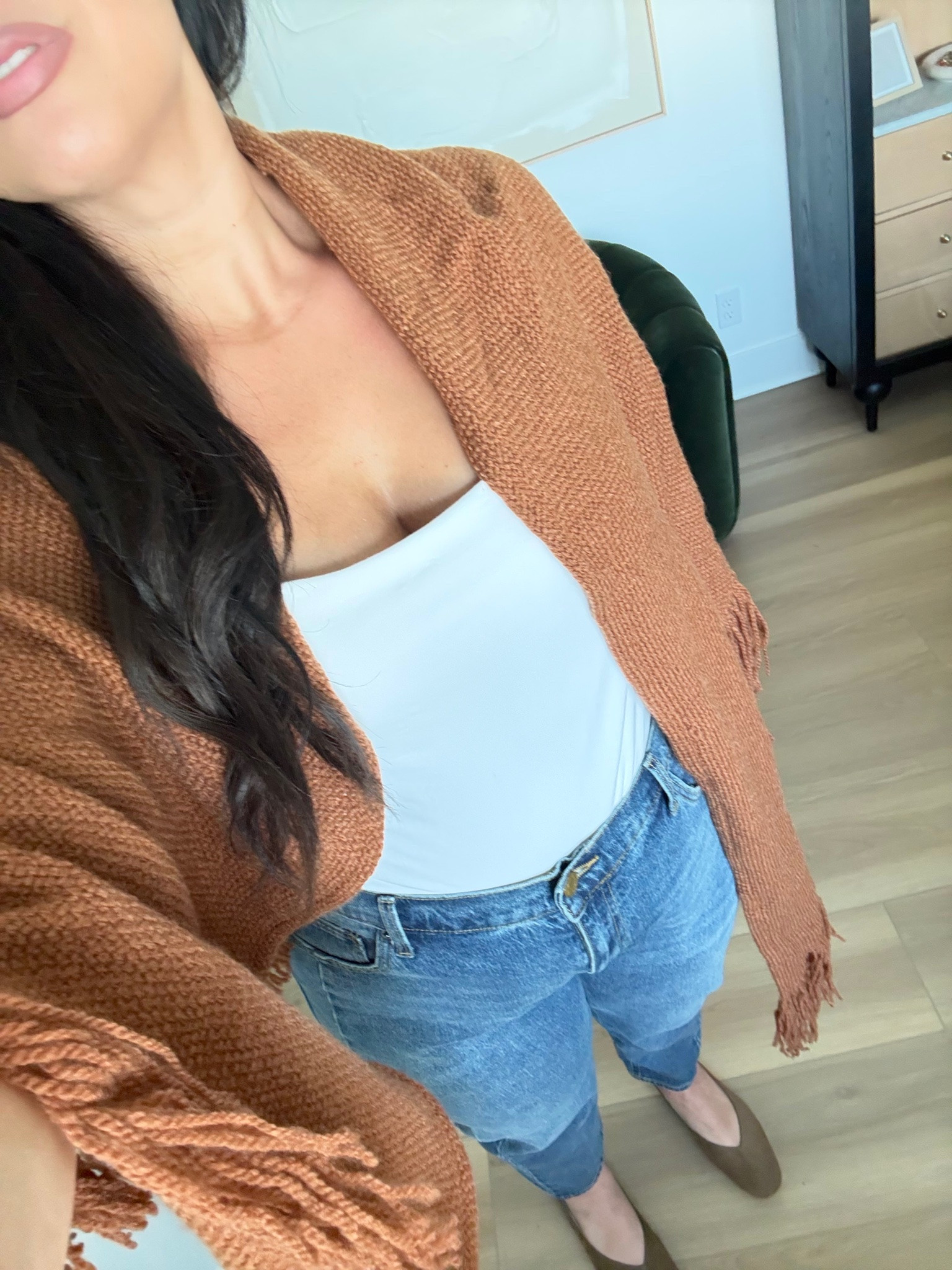Affordable lightweight denim that doesn't pull across your belly! Wearing a size 16! midsize, fall fashion, fall style, walmart skirt, plaid skirt, trending fall, affordable fashion, walmart fashion 

 #LTKSeasonal #LTKMidsize