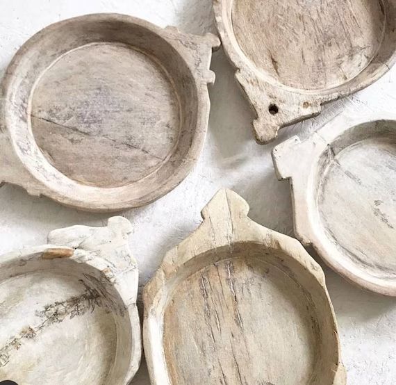 Vintage Wooden Plates Old Wood Parat Antique Indian Dining | Etsy | Etsy (US)