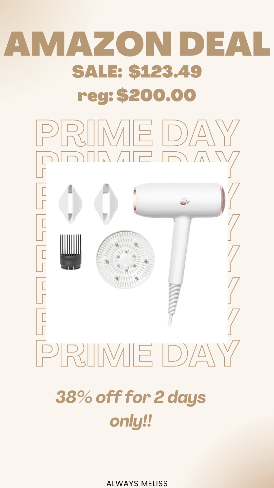 This T3 hair dryer is a major prime day deal!! Comes with 4 attachments.

Amazon
Prime Day
Beauty 

#LTKSaleAlert #LTKxPrimeDay #LTKBeauty