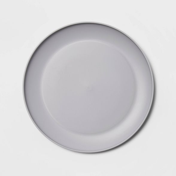10.5" Plastic Dinner Plate Gray - Room Essentials™ | Target