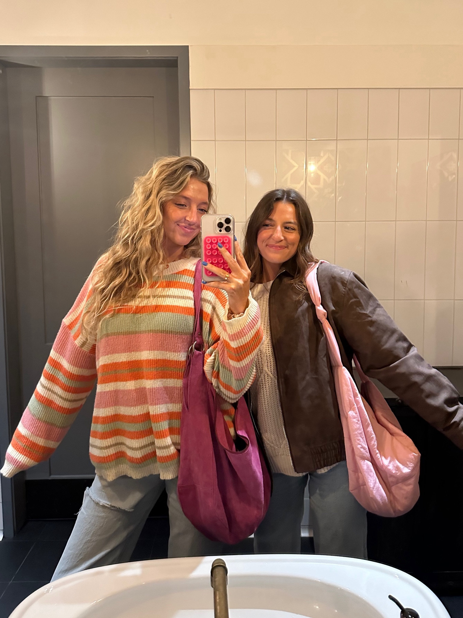 Night out in LA with nat🫶🏼 wearing the same Abercrombie jeans, mine in “light destroy” and nat’s in “light” 

✨Grey Bandit code: GRETA

Sweaters, jeans, winter outfits, tote bag

#LTKstyletip #LTKfindsunder100 #LTKSeasonal