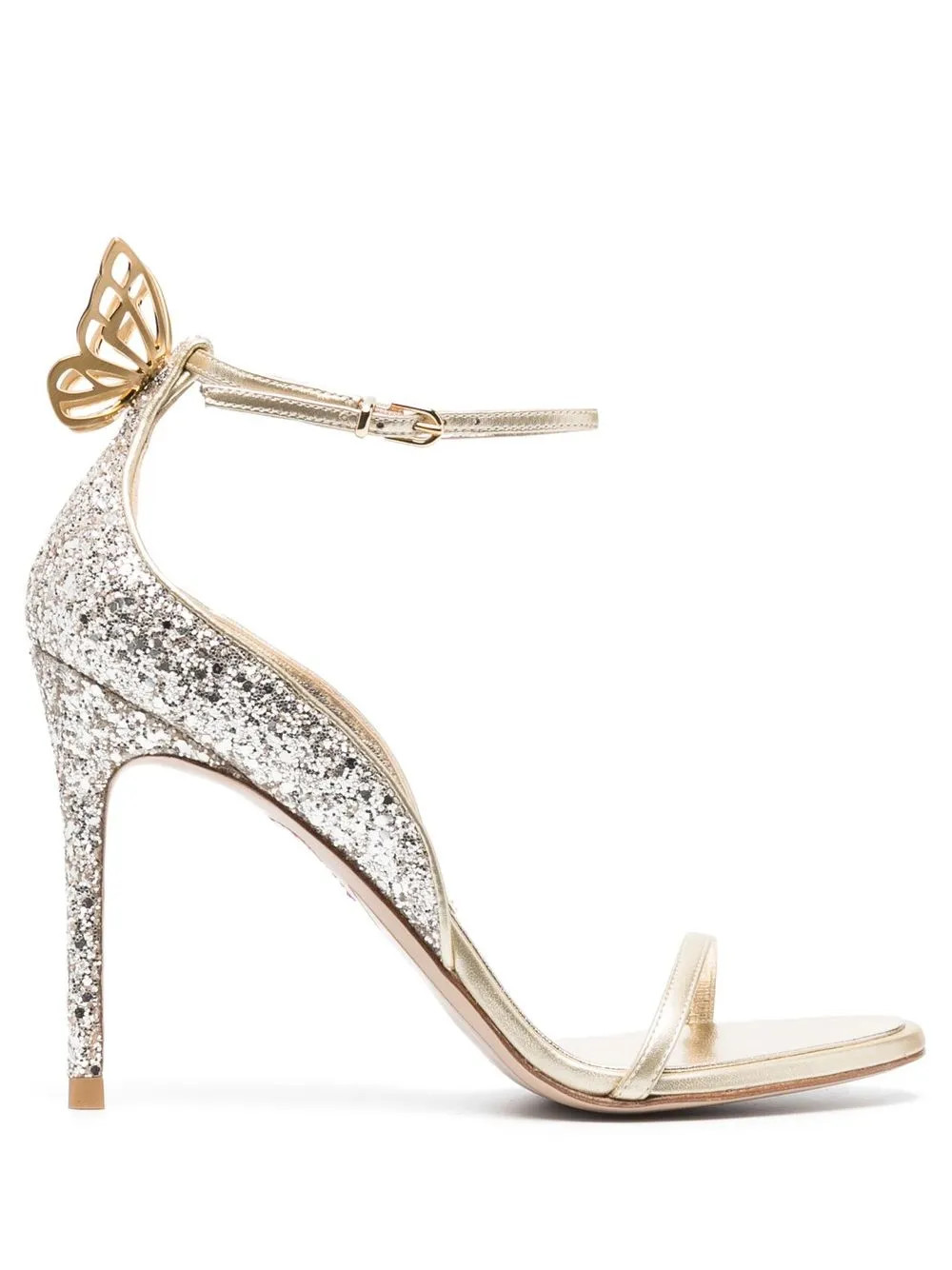 sandales Mariposa 105 mm en cuir à paillettes | Farfetch Global