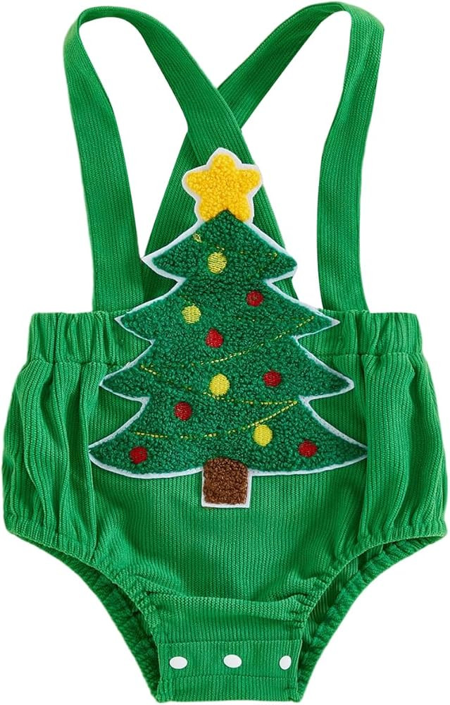 Muineobuka Newborn Baby Boy Girl Halloween Outfit Pumpkin Embroidery Bubble Romper Corduroy Sleev... | Amazon (US)