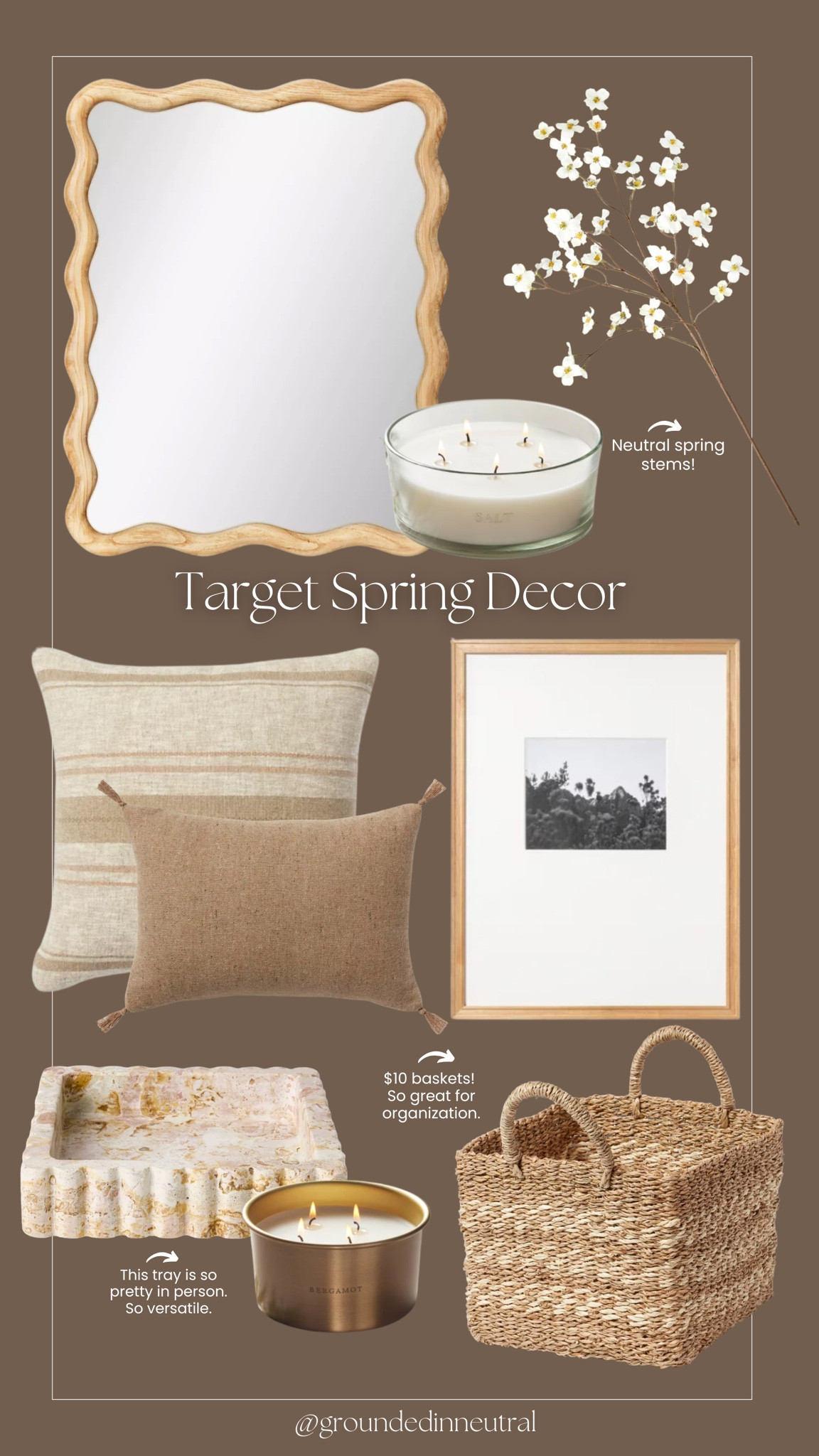 Rounded up a few neutral home items I’m loving from Target, perfect for a spring home refresh! 🤎

Target home, spring stems throw pillows, wood mirror, picture frame 

#LTKStyleTip #LTKHome