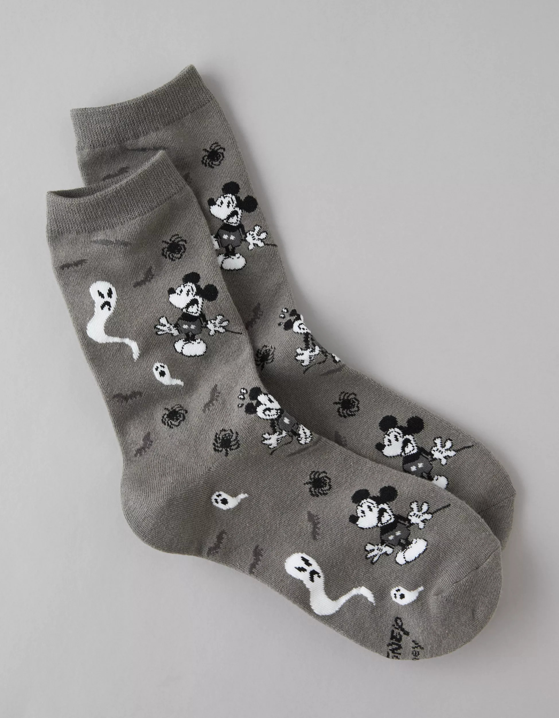 AE Mickey Mouse Ghost Crew Socks | American Eagle Outfitters (US & CA)