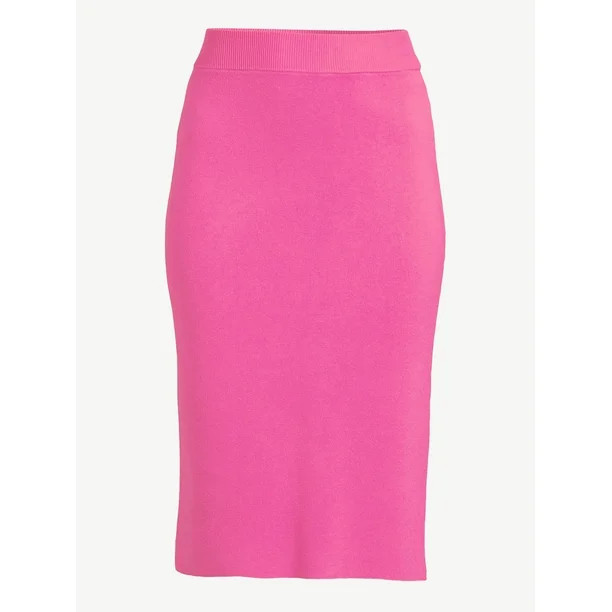 Free Assembly Women's Straight Midi Sweater Skirt | Walmart (US)