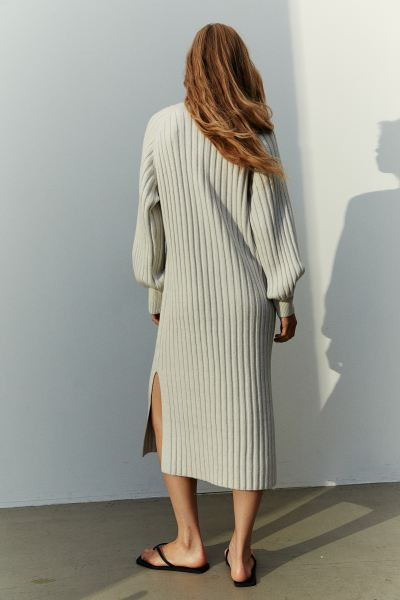 Rib-knit Dress - Light gray - Ladies | H&M US | H&M (US + CA)