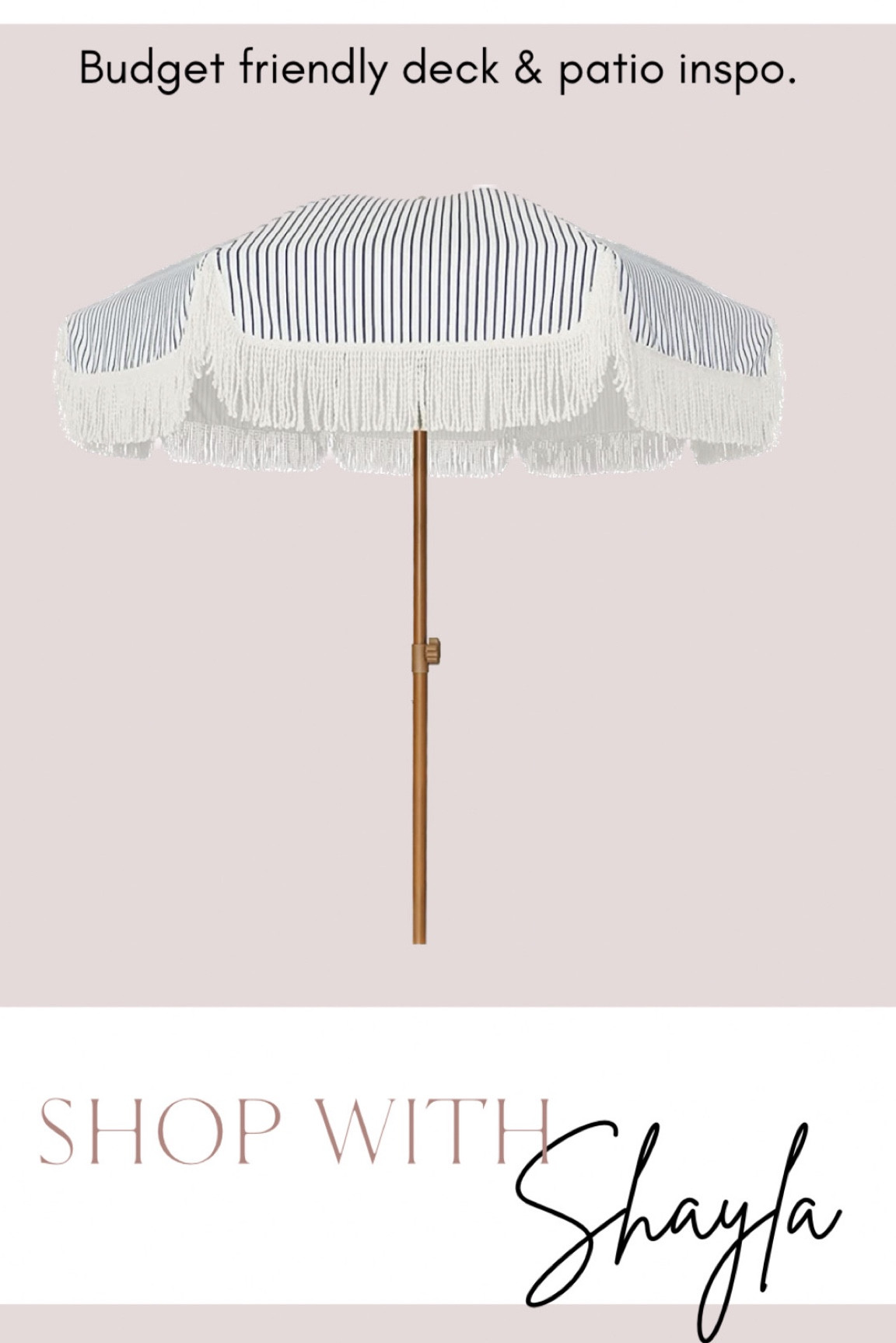 Stay sun safe with this adorable stripe and fringe umbrella  

#LTKSeasonal #LTKhome #LTKstyletip