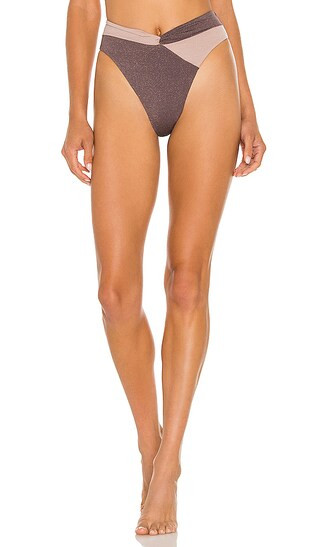 Nancy Lee Shimmer Bikini Bottom in Pebble Dusty Pearl | Revolve Clothing (Global)