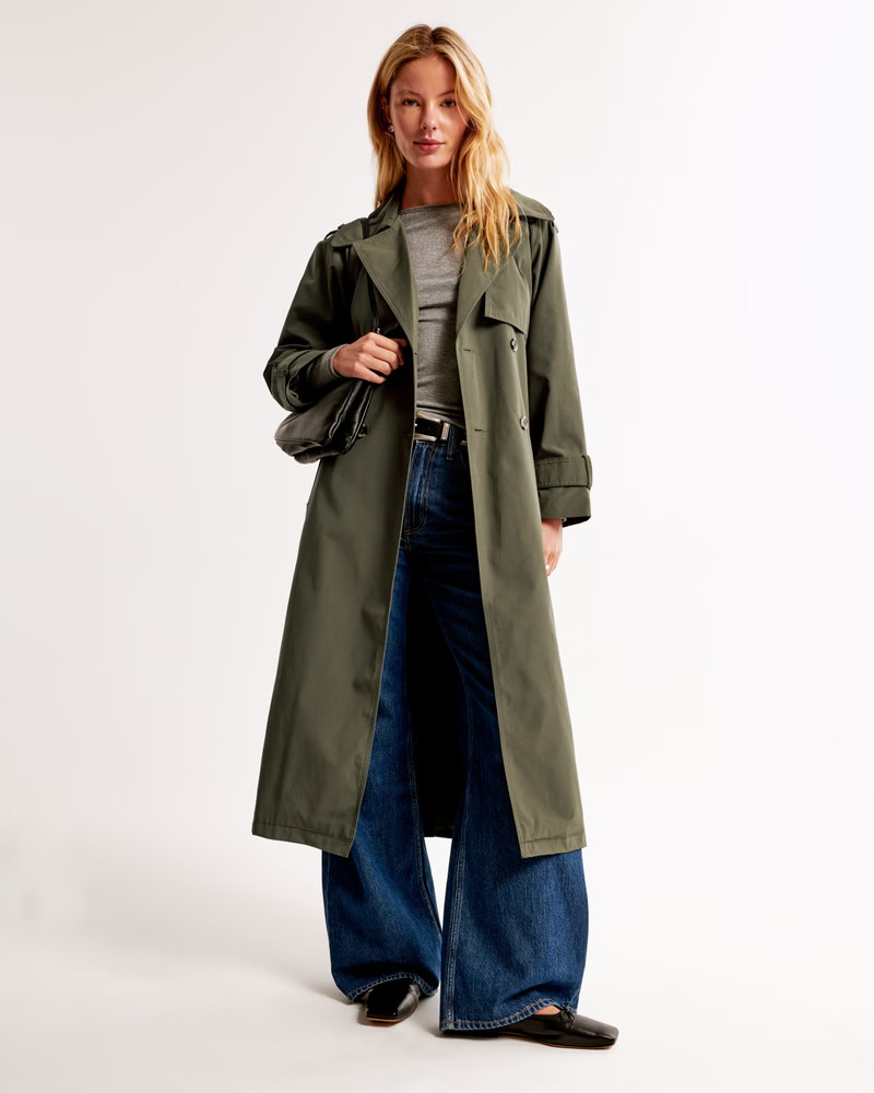 Full-Length Trench Coat | Abercrombie & Fitch (UK)