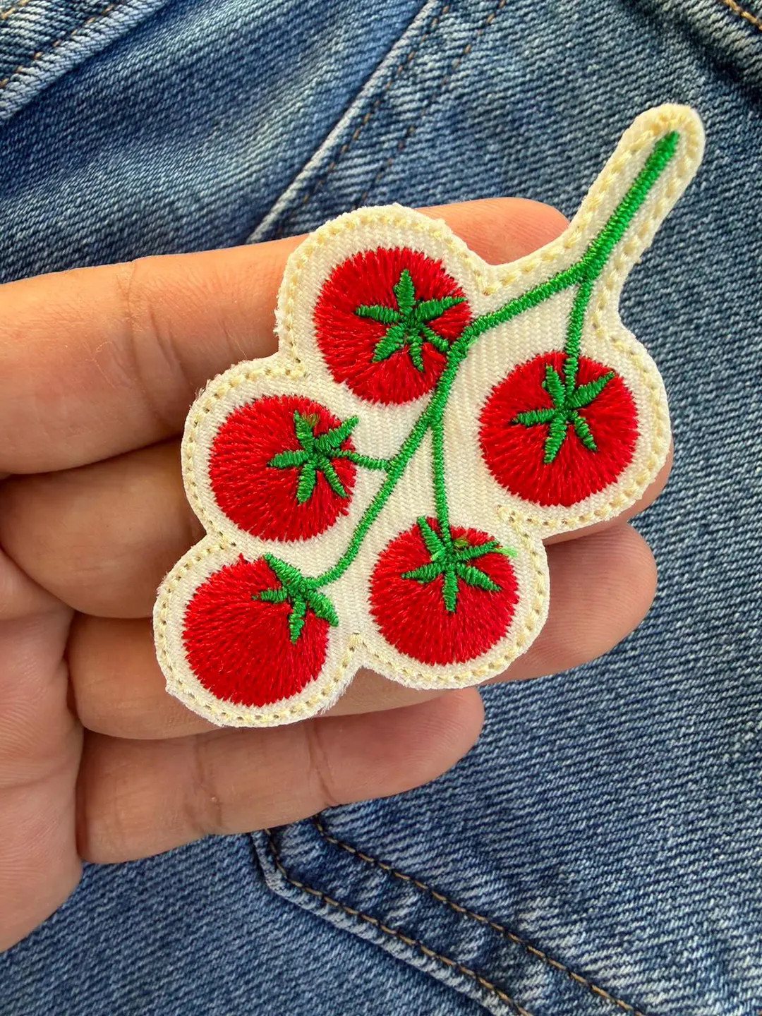 Tomato Iron on Patches Embroidered Applique - Etsy | Etsy (US)