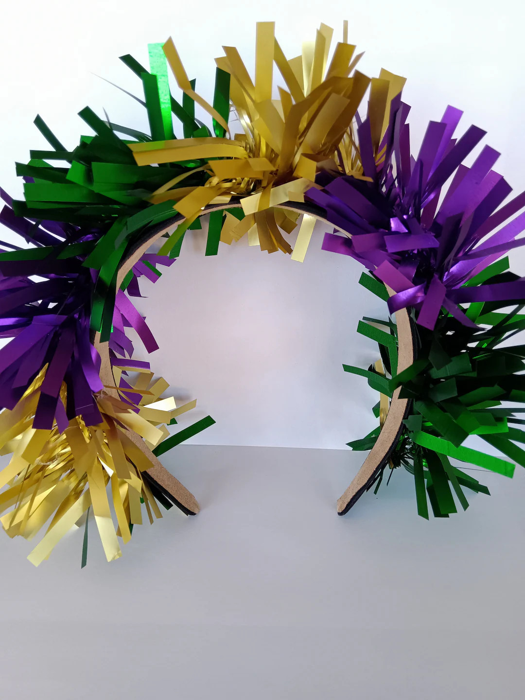 Mardi Gras Headband Tinsel Mardi Gras Fast Shipping Mardi Gras Garland Mardi NOLA Mardi Gras Loui... | Etsy (US)