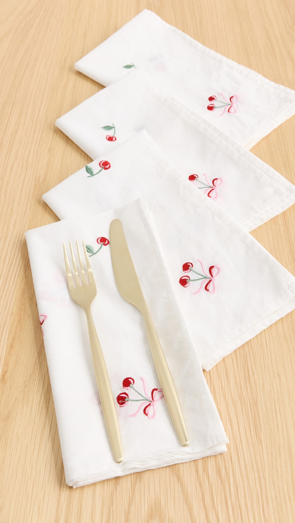 Cherry Embroidered Napkin Set | Shopbop