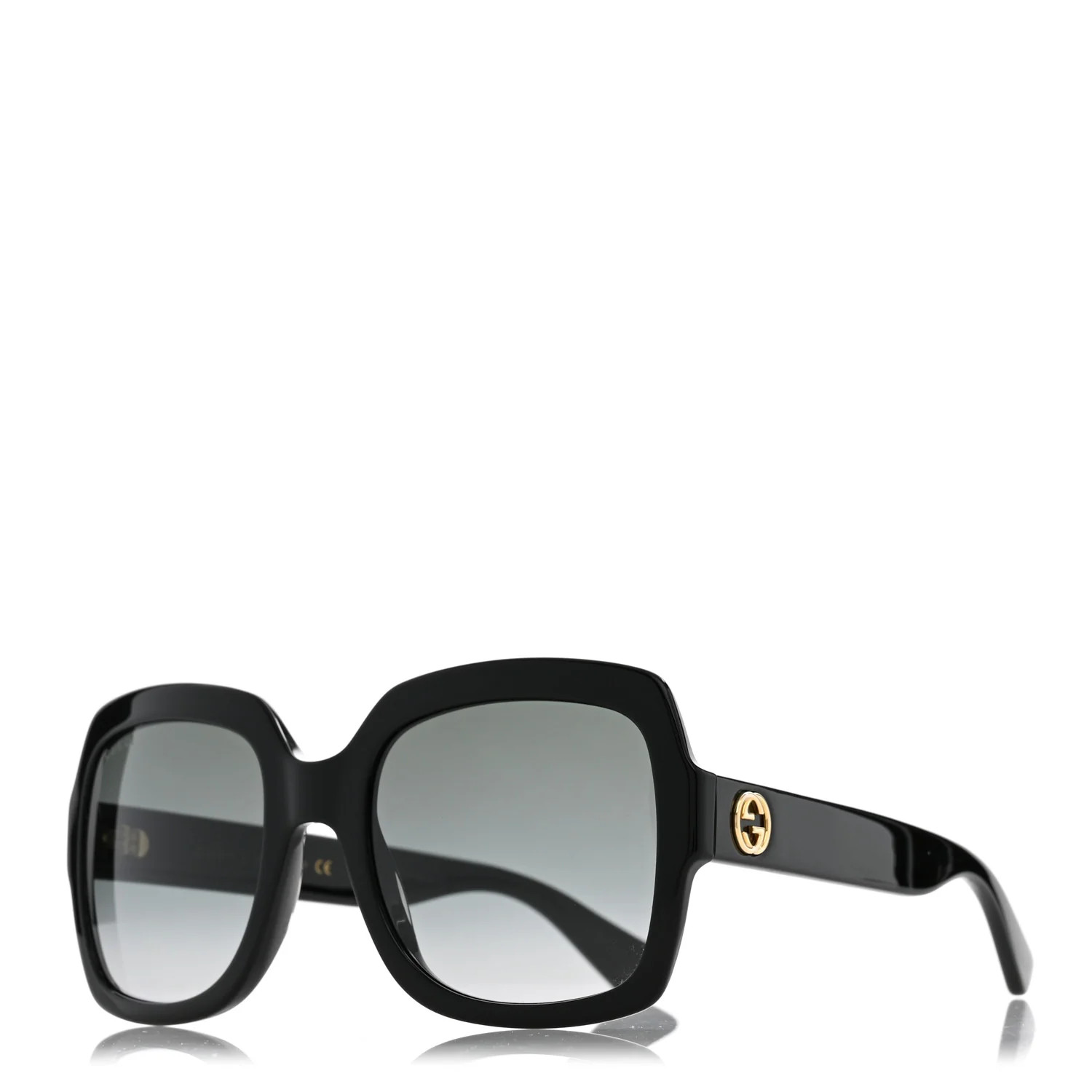 Acetate Square Frame Sunglasses GG0036S Black | FASHIONPHILE (US)