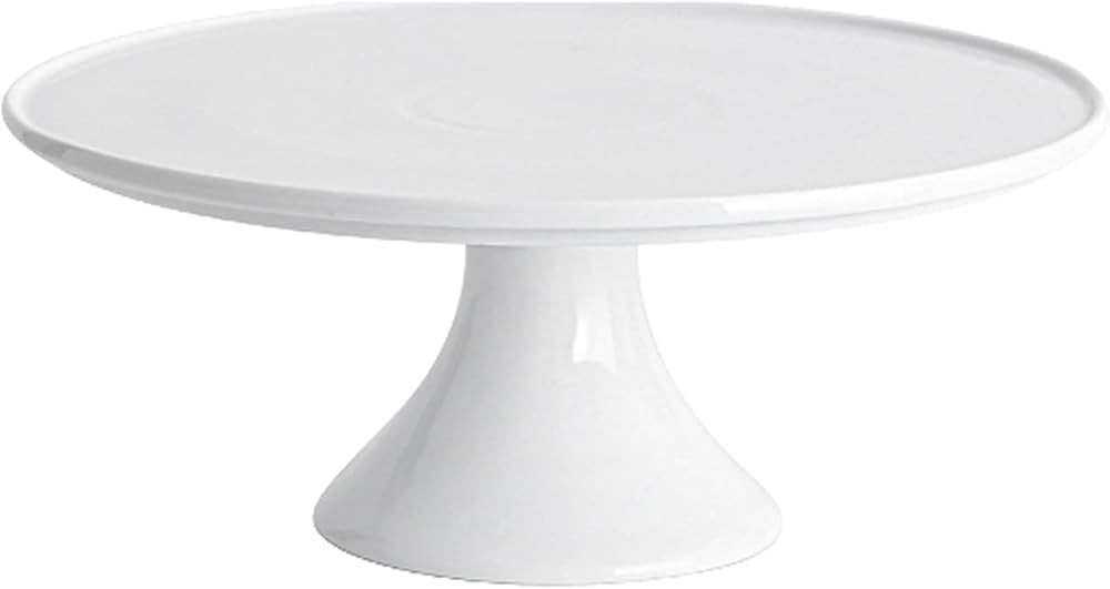 8-Inch Porcelain Cake Stand, Round Dessert Stand, Cake Stand for Dessert Table, White Round Ceram... | Amazon (US)