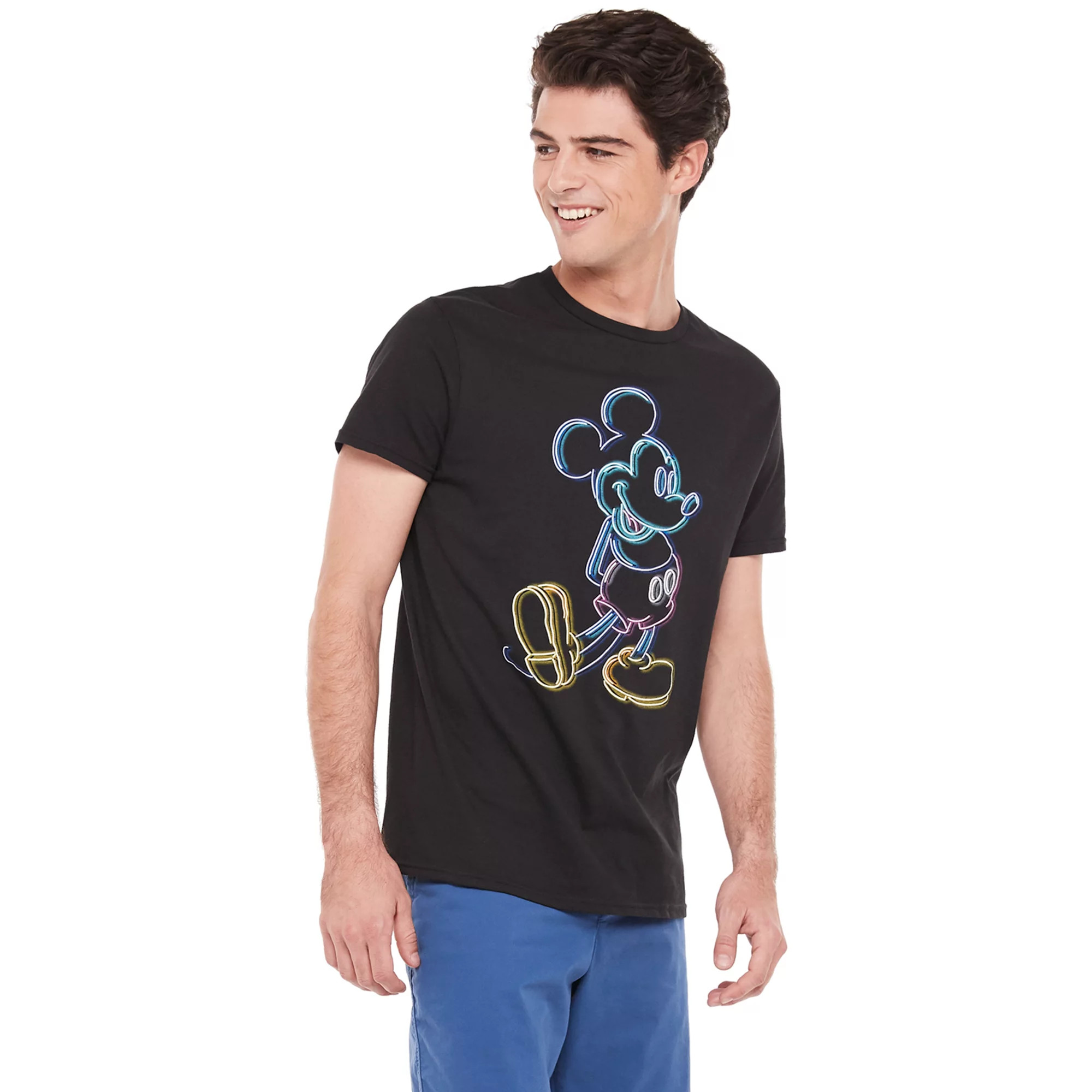 Men's Mickey Mouse Neon Outline Tee | Kohl's