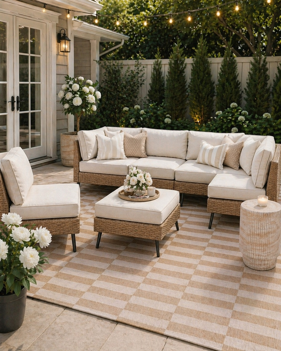*first image created with AI inspired by my Amazon outdoor finds*

This outdoor sectional has great reviews!!!

Outdoor furniture, patio furniture, outdoor sectional, outdoor rug, outdoor table, outdoor throw pillowws

#LTKHome #LTKSaleAlert