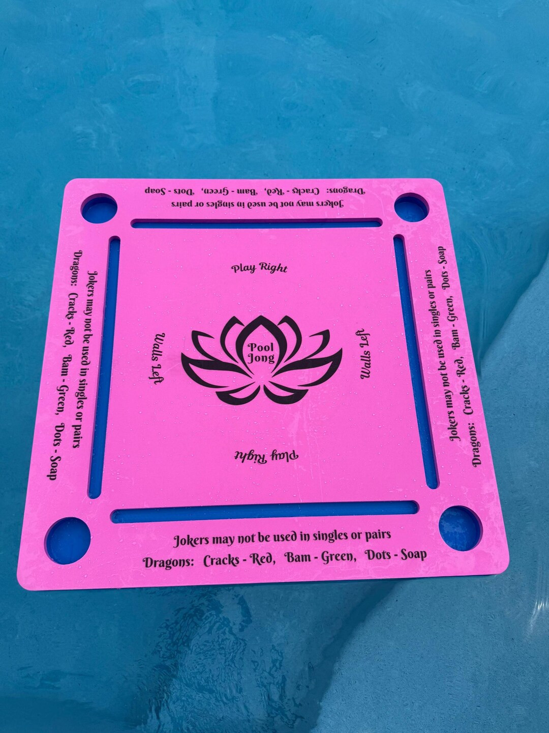 Pool Jong, Mahjong for the Pool Floating Game Table With Instructions, Hot Pink Top Blue Bottom -... | Etsy (US)