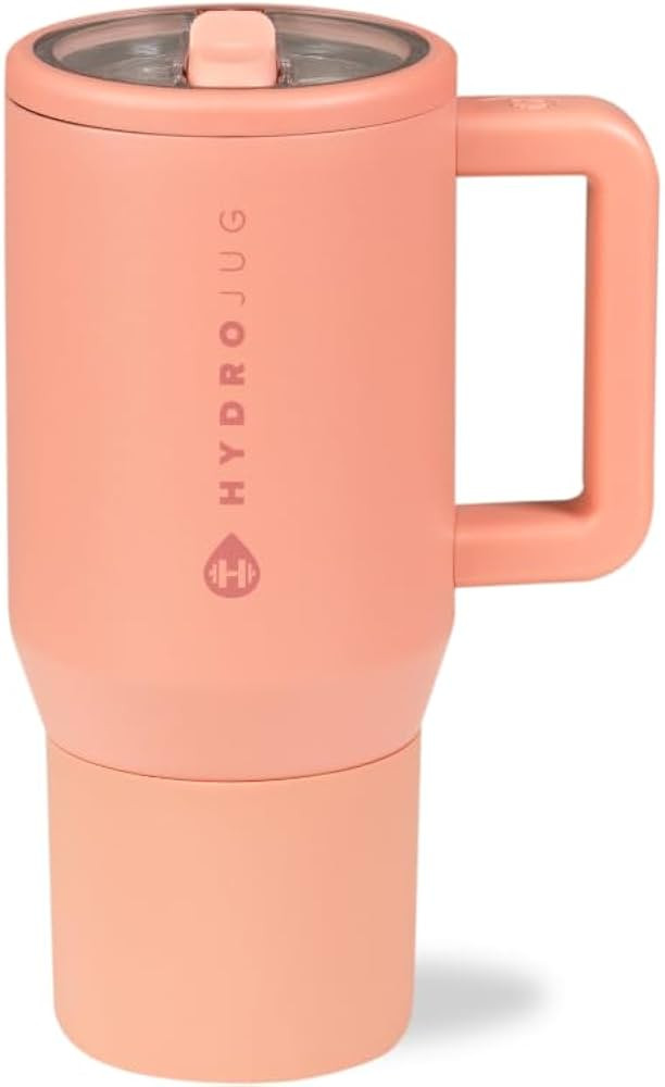 HydroJug Traveler - 20 oz Water Bottle with Handle & Flip Straw - Fits in Cup Holder, Leak Resist... | Amazon (US)