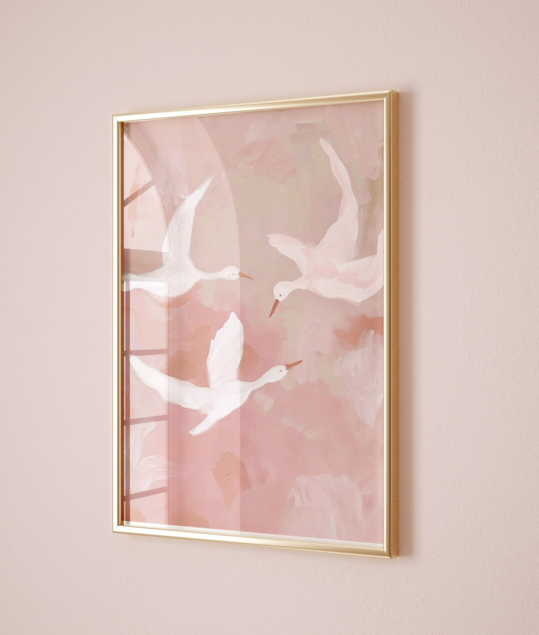 Vintage Pink Nursery Wall Art Antique Painting Farmhouse Decor Animal Wall Art Nursery Decor Girl... | Etsy (US)