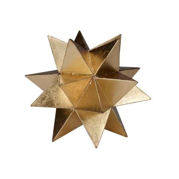 Gold Leaf 8-Inch Decorative Object | Bellacor