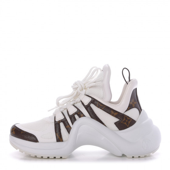 LOUIS VUITTON Patent Monogram LV Archlight Sneakers 37.5 White | Fashionphile