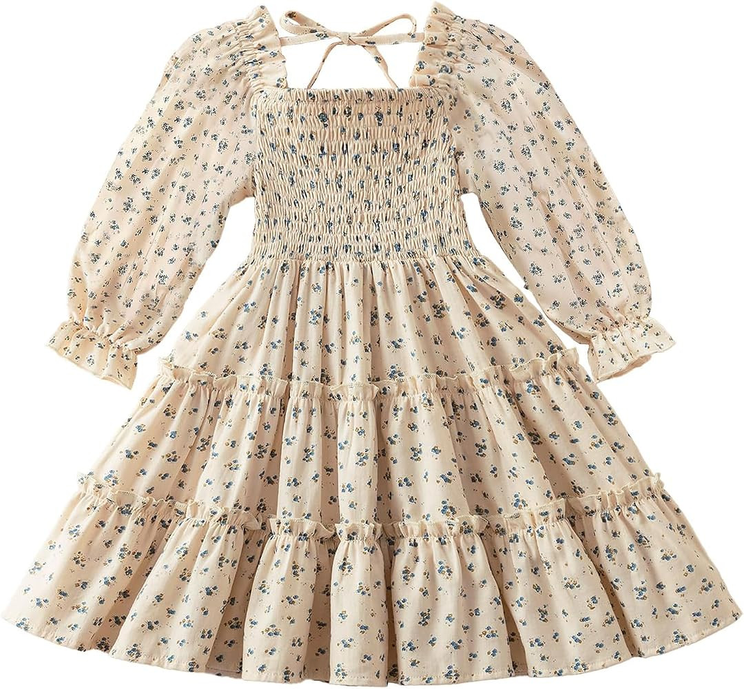 Nileafes Little Girl Summer Tulle Dress Casual Princess Girls Holiday Birthday Sundress | Amazon (US)