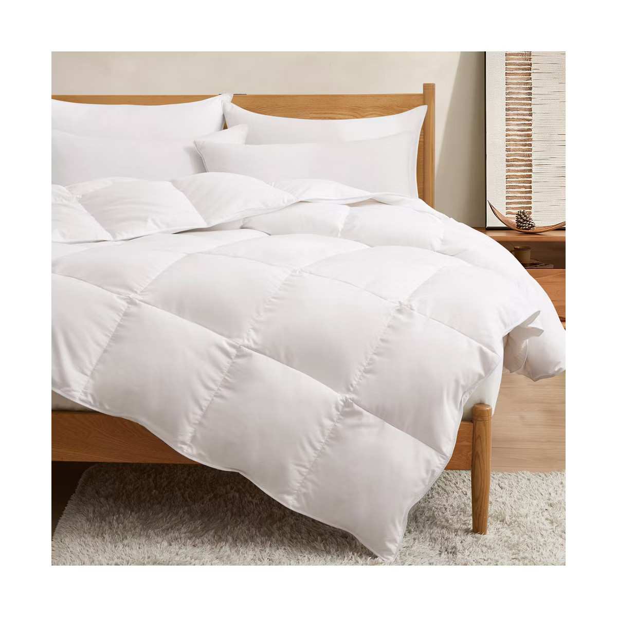 Peace Nest All Season White Goose Feather and Down Comforter | Target